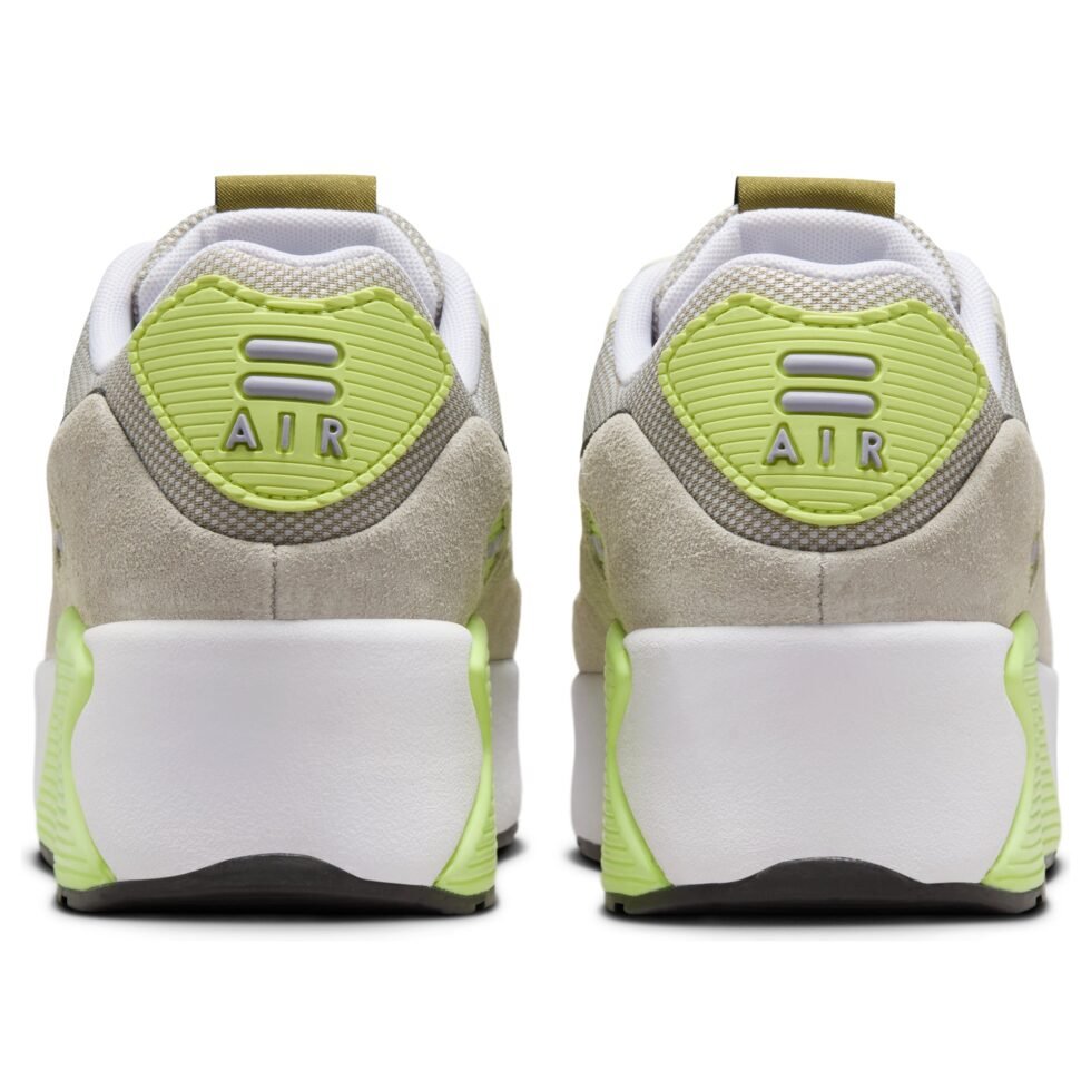 (WMNS) Nike Air Max 90 LV8 'White Pale Ivory College Gray Light Lemon Twist' IB8061-100 - Image 3