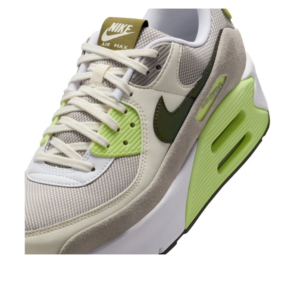 (WMNS) Nike Air Max 90 LV8 'White Pale Ivory College Gray Light Lemon Twist' IB8061-100 - Image 5