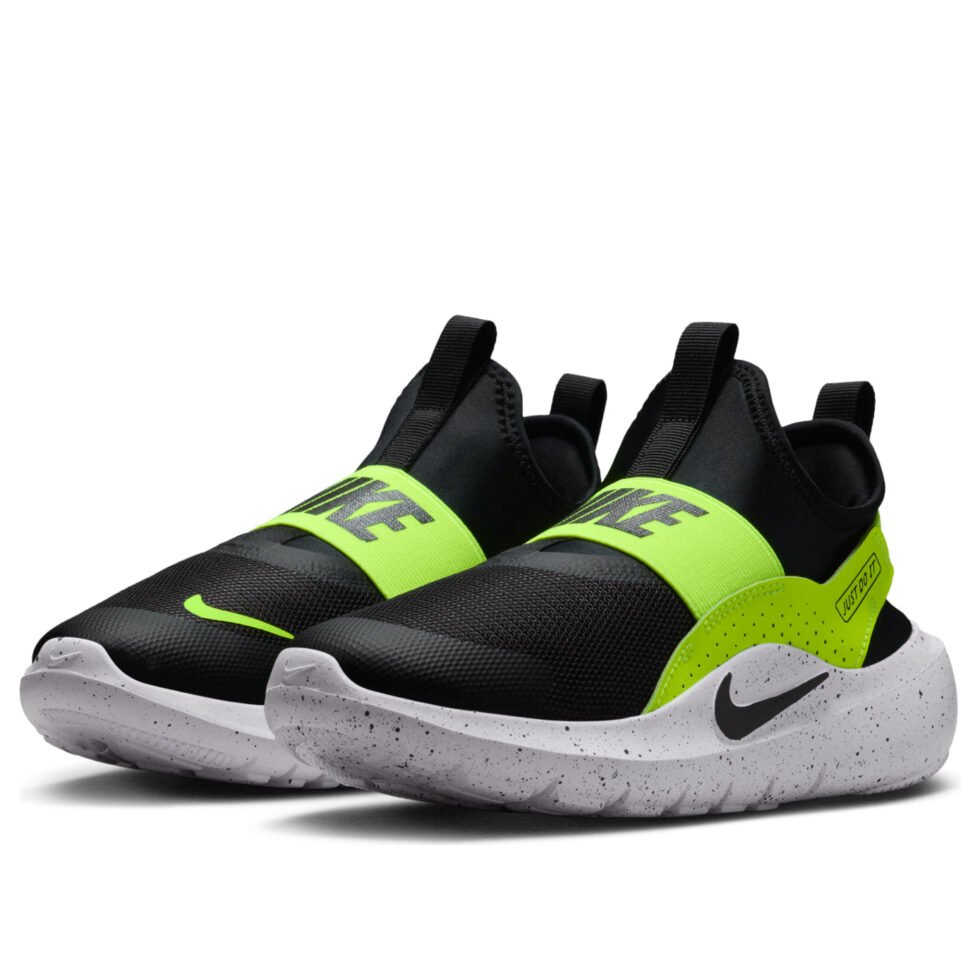 (GS) Nike Flex Runner 4 'Black Volt White'  IF2893-003 - Image 4