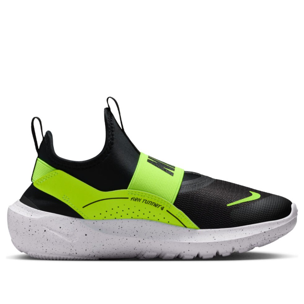 (GS) Nike Flex Runner 4 'Black Volt White'  IF2893-003 - Image 6