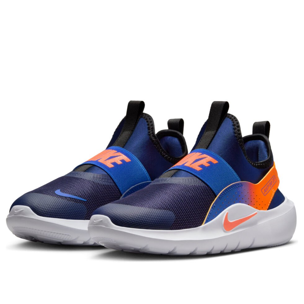 (GS) Nike Flex Runner 4 'Midnight Navy Total Orange Royal' IF2893-401 - Image 4