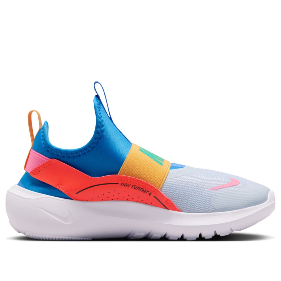 (GS) Nike Flex Runner 4 'Blue Crystal Picante Red' IF2893-404 - Image 2