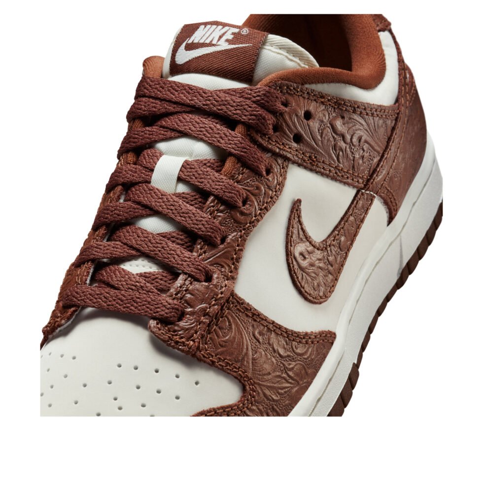 (WMNS) Nike Dunk Low 'Embossed Baroque Sail Fauna Brown' IF3944-100 - Image 5
