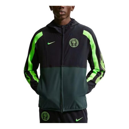 Nike Nigeria Energy Dri-FIT Woven Jacket 'Black Pro Green Electric Green' IH1286-010