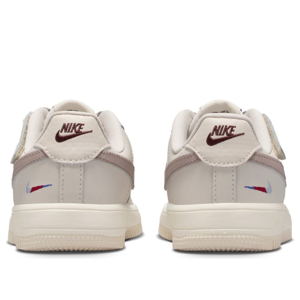 (PS) Nike Force 1 Low LV8 EasyOn 'Light Orewood Brown Burgundy Crush' IH4496-100 - Image 3
