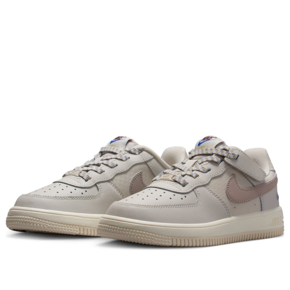 (PS) Nike Force 1 Low LV8 EasyOn 'Light Orewood Brown Burgundy Crush' IH4496-100 - Image 4