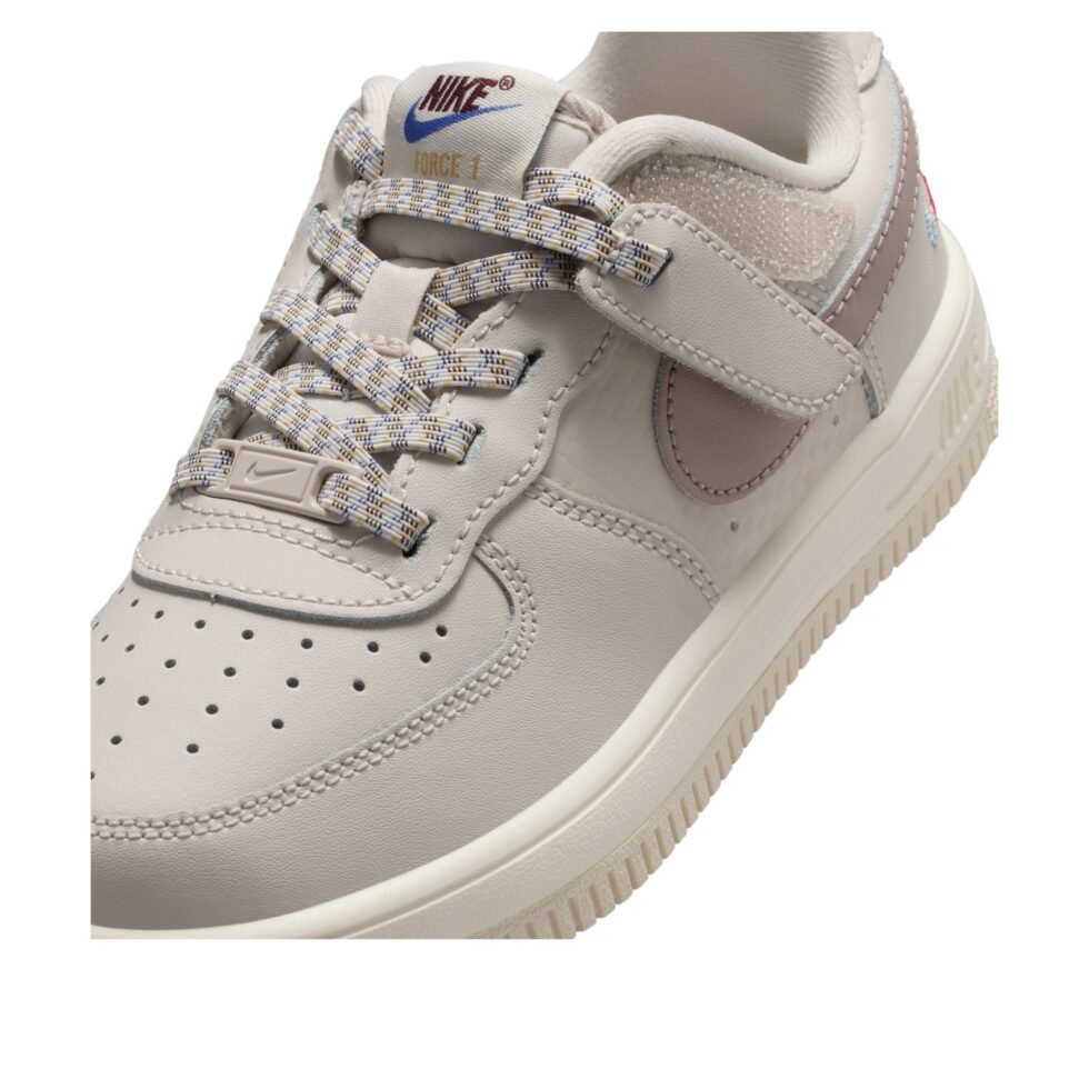 (PS) Nike Force 1 Low LV8 EasyOn 'Light Orewood Brown Burgundy Crush' IH4496-100 - Image 5