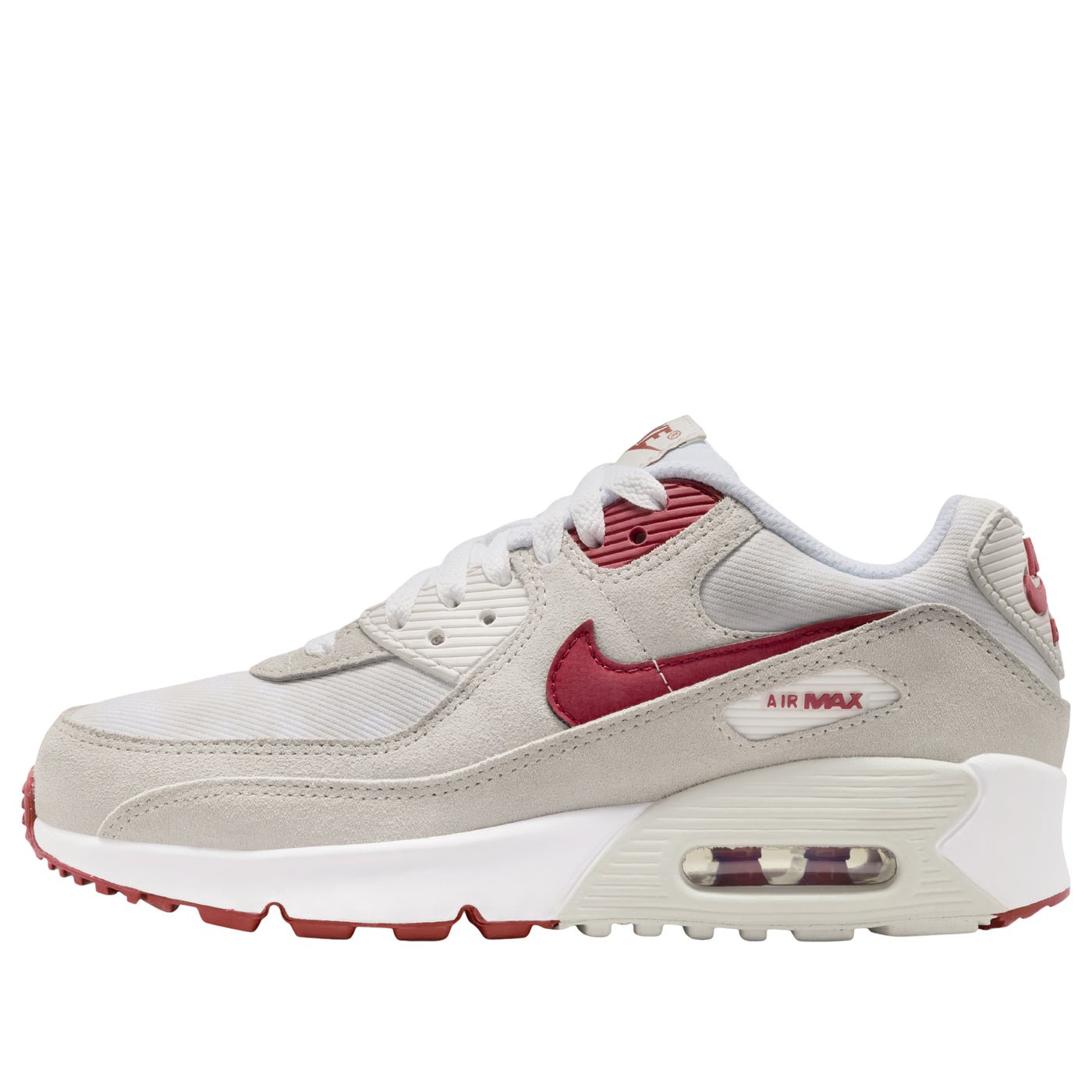 (GS) Nike Air Max 90 SE 'White Light Bone Crimson' II0742-100