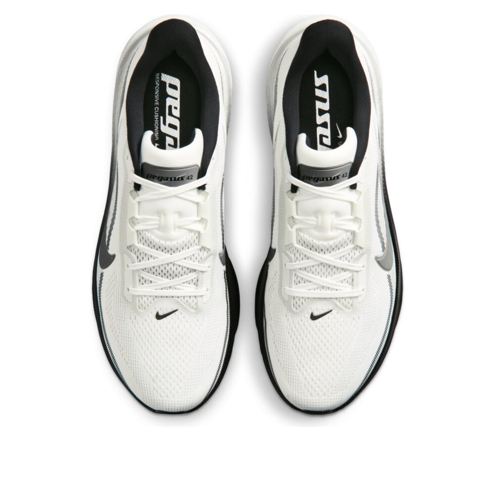 Nike Air Zoom Pegasus 42 'Summit White Metallic Silver Black' II7210-100 - Image 2
