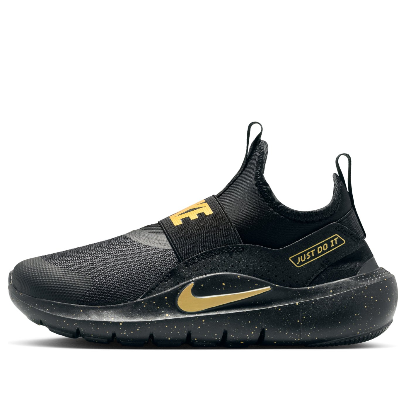 (GS) Nike Flex Runner 4 'Black Metallic Gold' IM6737-001