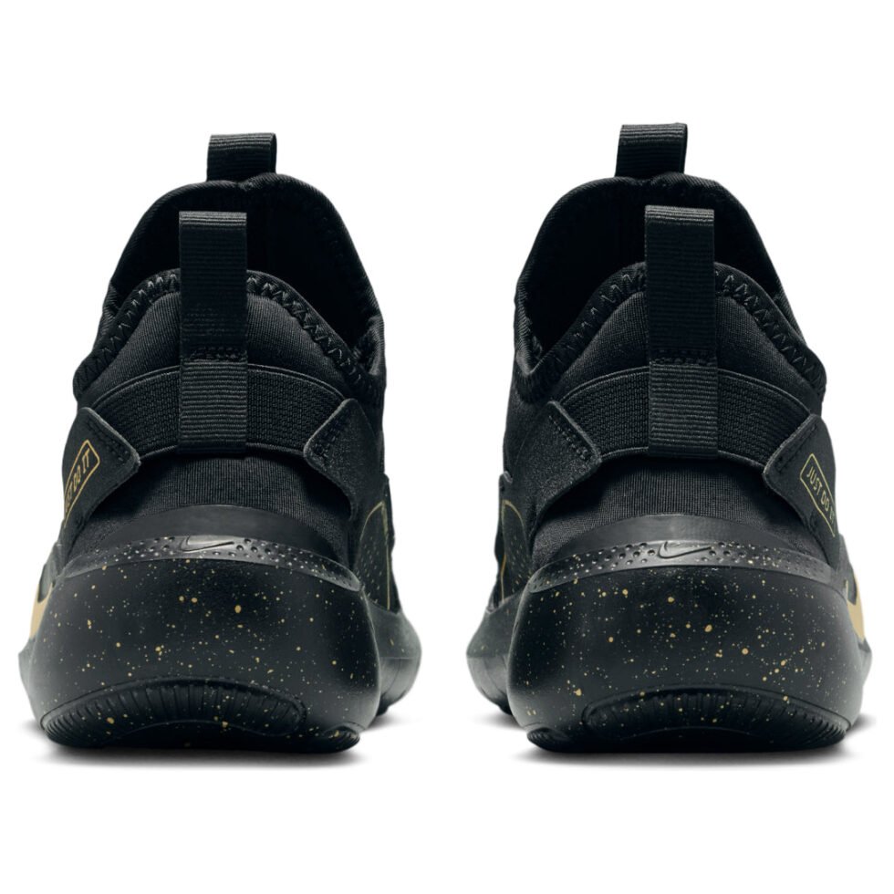 (GS) Nike Flex Runner 4 'Black Metallic Gold' IM6737-001 - Image 3