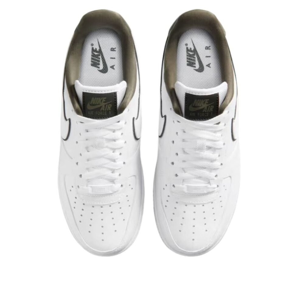(WMNS) Nike Air Force 1 07 Essential 'White Medium Olive' IO4226-100 - Image 3