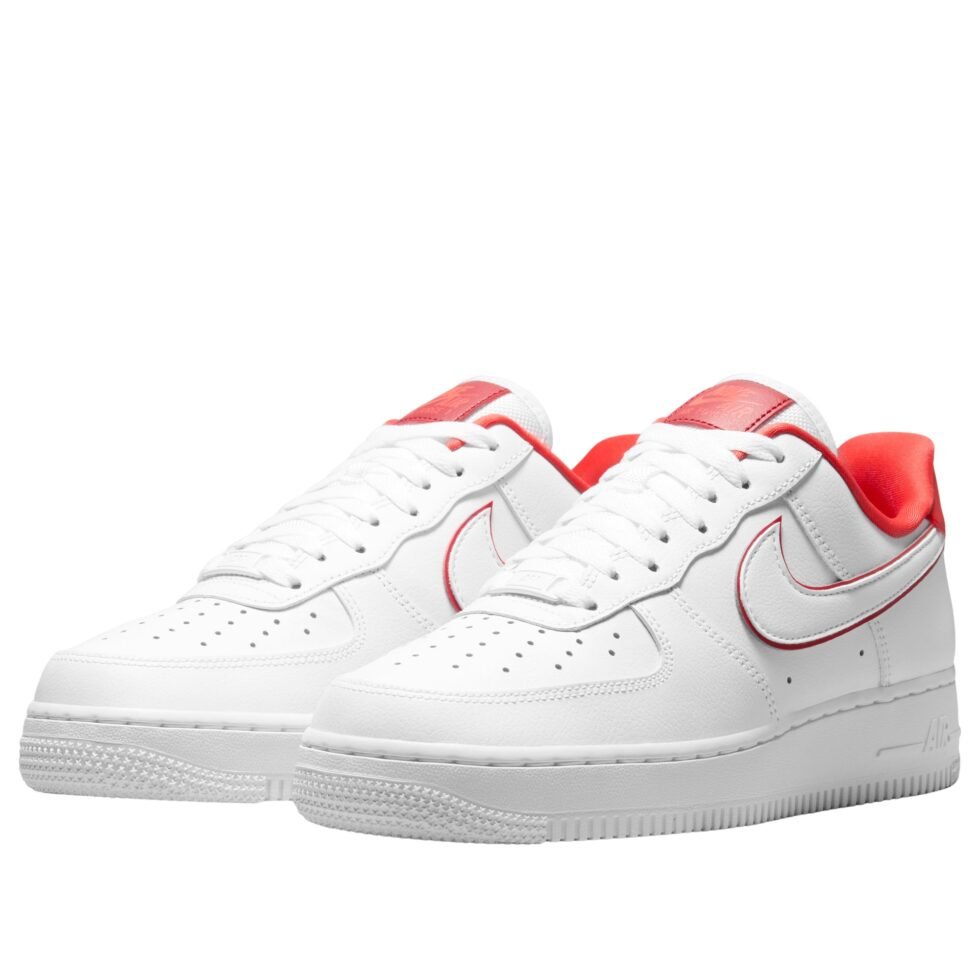 (WMNS) Nike Air Force 1 '07 Essential 'White Tough Red' IO4226-105 - Image 5