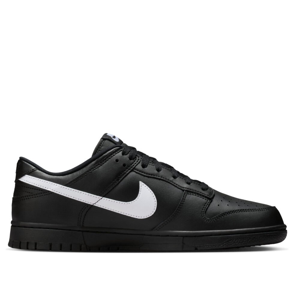 Nike Dunk Low 'Black White Swoosh' IO7606-010 - Image 6