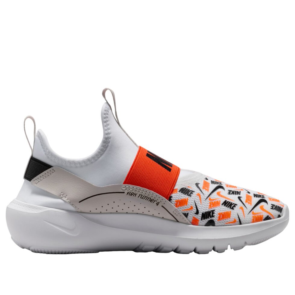 (GS) Nike Flex Runner 4 'White Safety Orange' IO9506-100 - Image 6