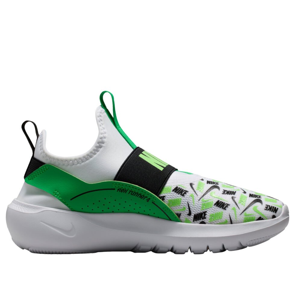 (GS) Nike Flex Runner 4 'White Green Spark' IO9506-101 - Image 2