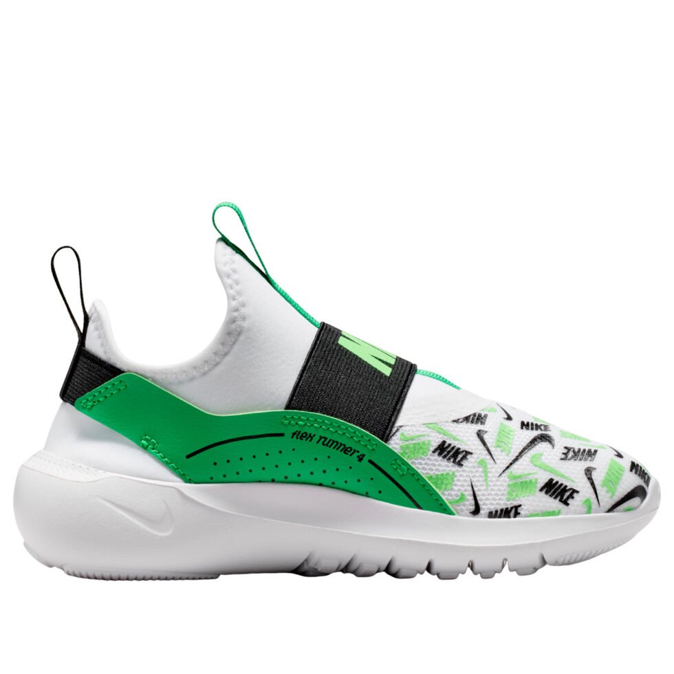 (PS) Nike Flex Runner 'White Green Spark' IO9507-101 - Image 2