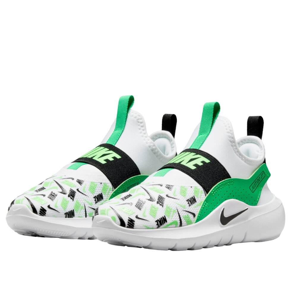 (PS) Nike Flex Runner 'White Green Spark' IO9507-101 - Image 5