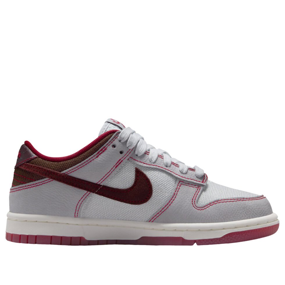 (GS) Nike Dunk Low LV8 'Pure Platinum Burgundy Crush' IO9743-002 - Image 6
