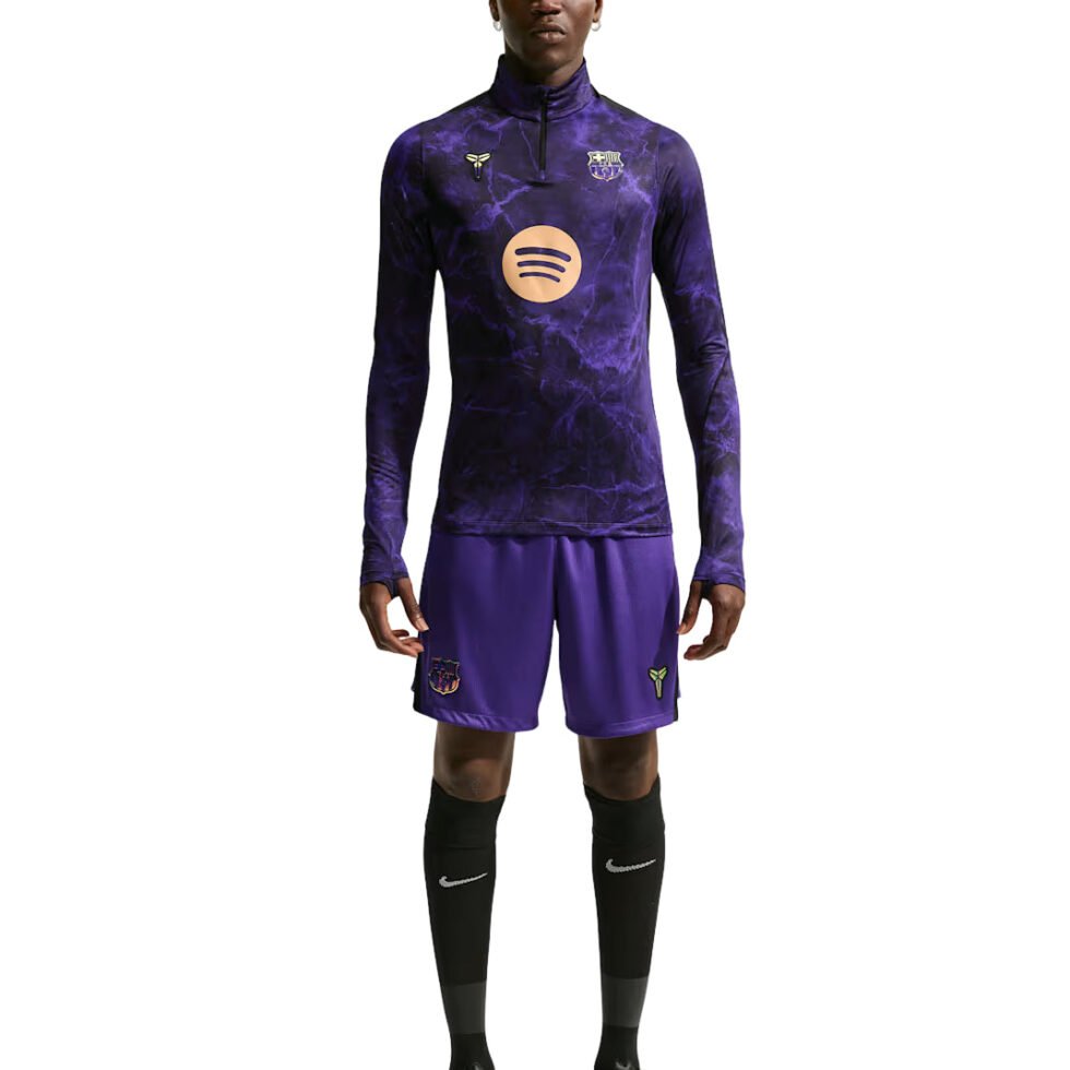 Nike Kobe x F.C. Barcelona Strike Away Dri-FIT Knit Pre-Match Drill T-Shirt 'Field Purple Black Metallic Gold' IQ1300-505 - Image 3