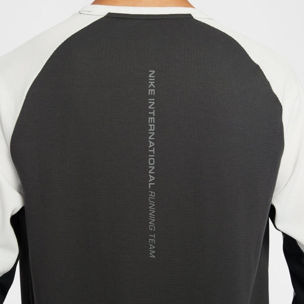 Nike Stride Dri-FIT Waffle Running T-Shirt 'Anthracite Platinum Tint' IQ3630-060 - Image 5