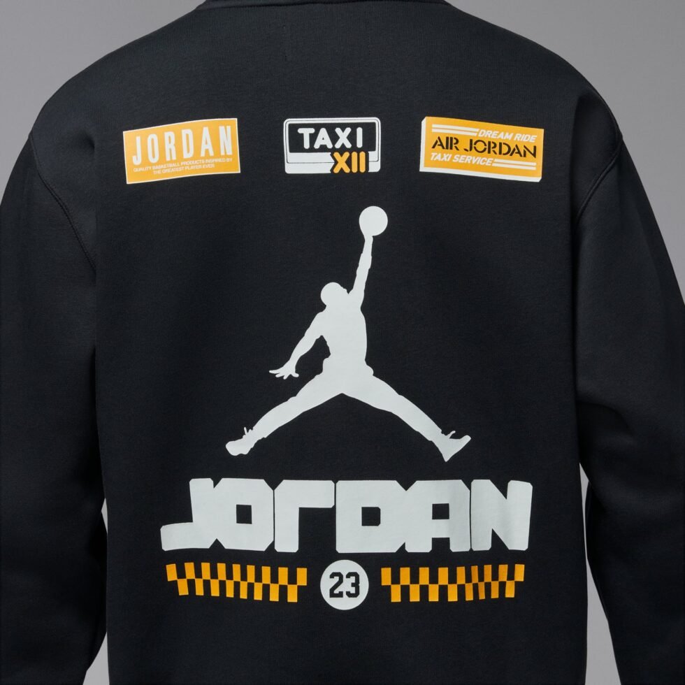 Air Jordan AJ12 Fleece Hoodie 'Taxi'  IQ6974-010 - Image 3