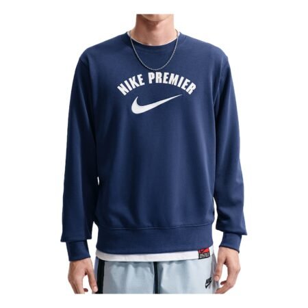 Nike Premier Dri-FIT Fleece Crew 'Midnight Navy White' IR0600-410