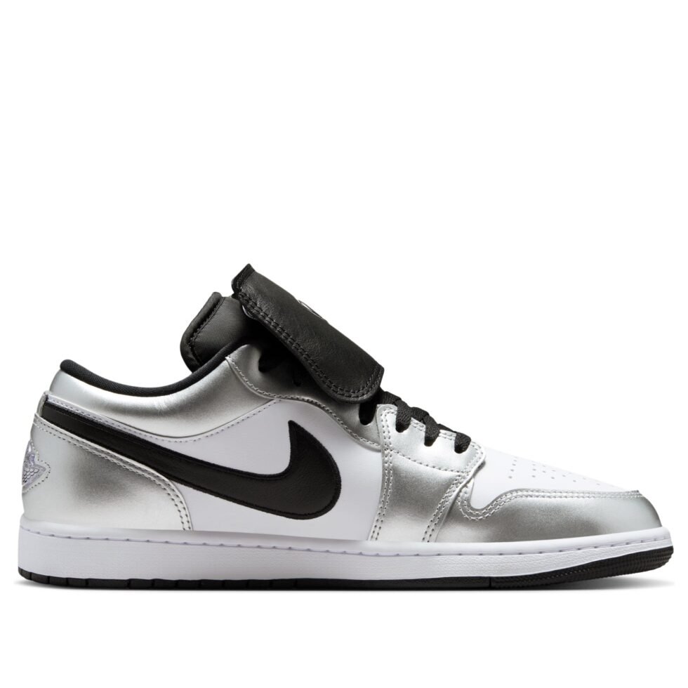 Air Jordan 1 Low SE 'Metallic Silver Tiempo' IR2278-100 - Image 2