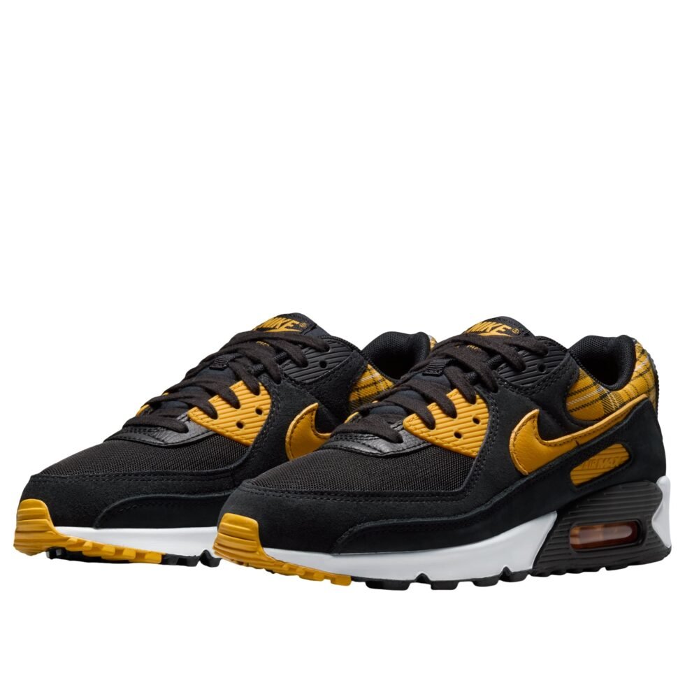 (WMNS) Nike Air Max 90 'Yellow Plaid' IR5598-001 - Image 4