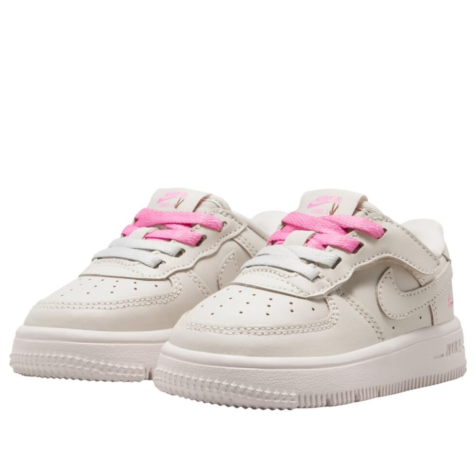 (TD) Nike Air Force 1 Low EasyOn 'Light Bone Playful Pink' IR6945-001 - Image 3
