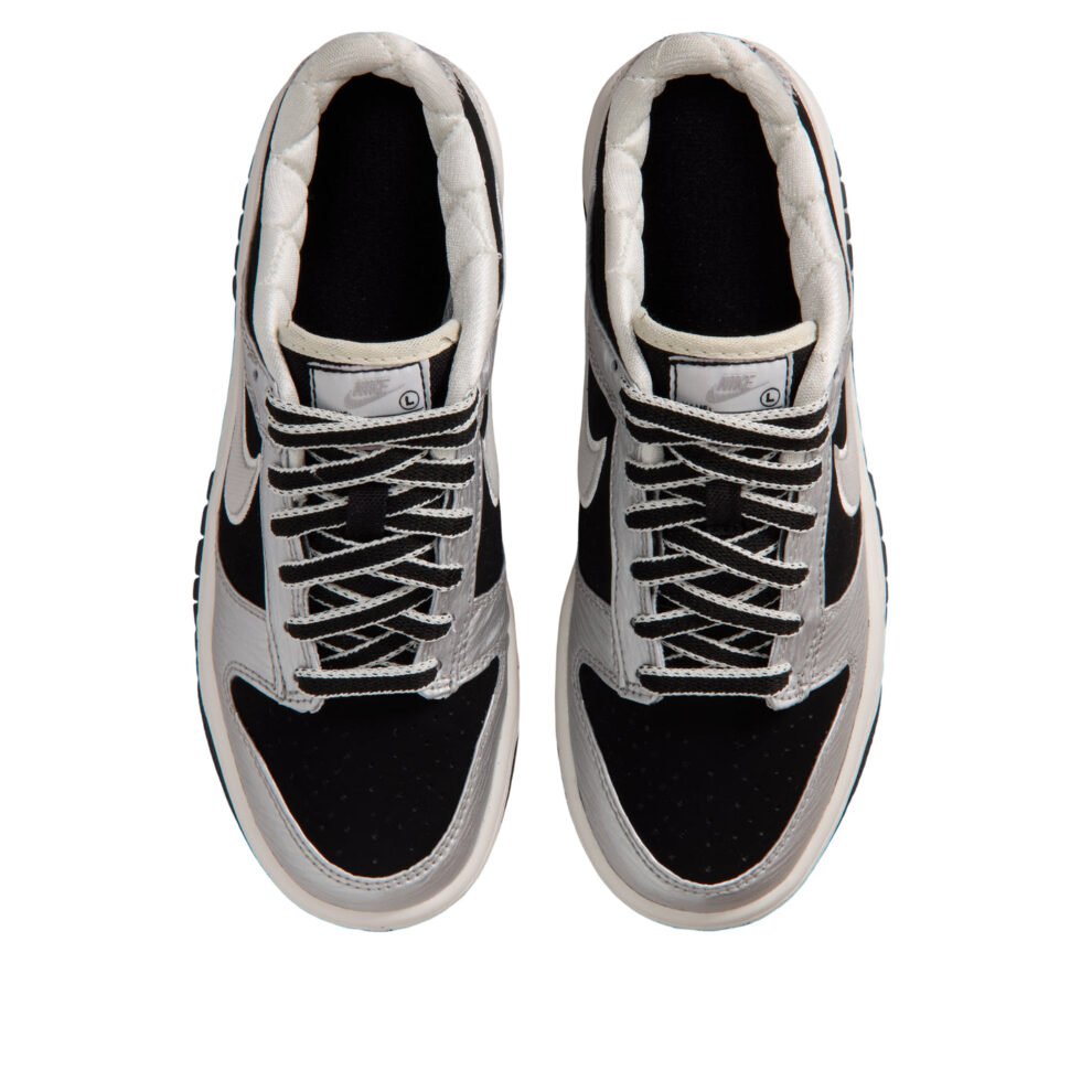 (GS) Nike Dunk Low LV8 'Metallic Silver Black' IV5971-001 - Image 3