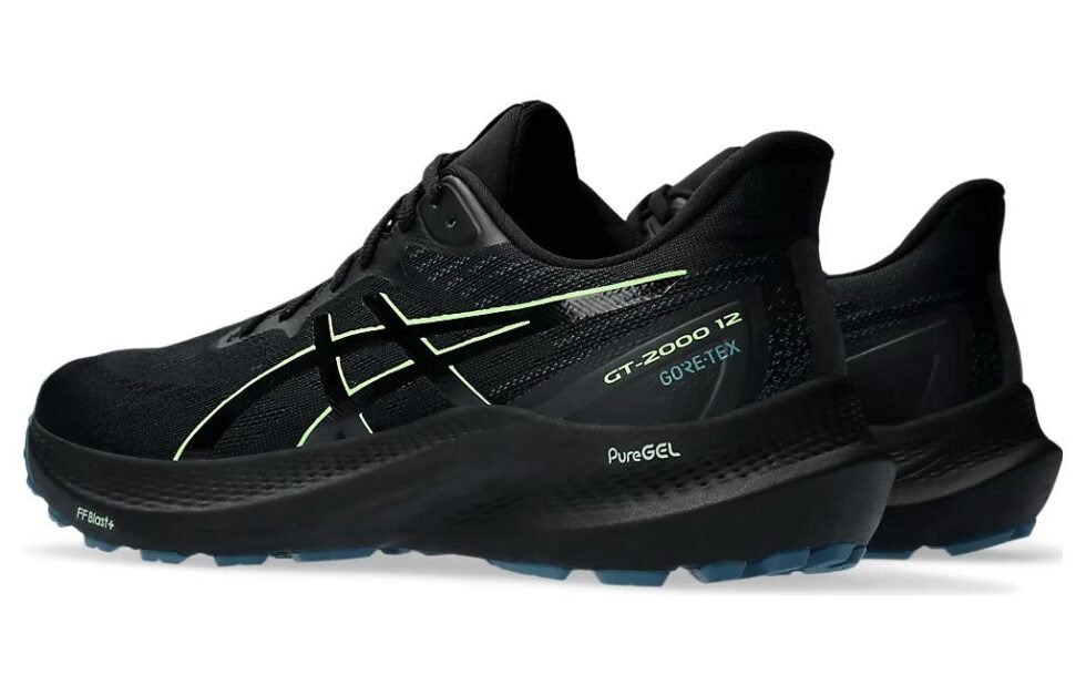 ASICS GT-2000 12 GTX 'Black Illuminate Green' 1011B687-001 - Image 4