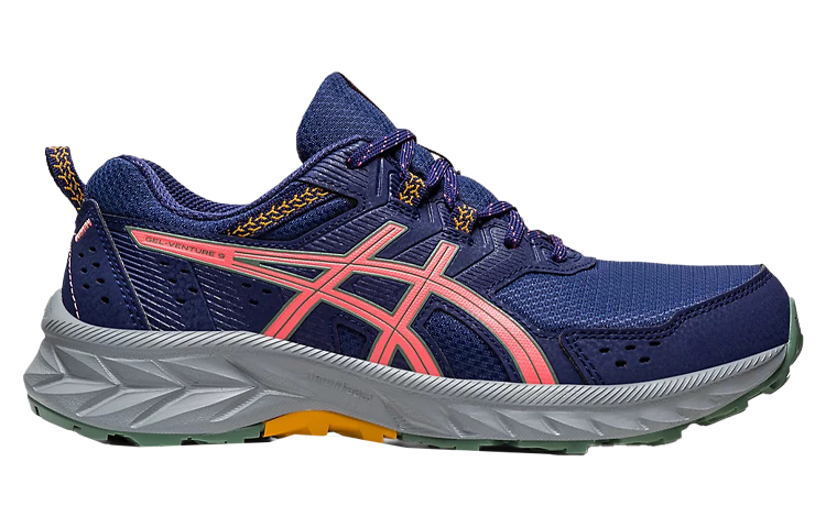 (WMNS) ASICS Gel-Venture 9 Wide 'Indigo Blue Papaya' 1012B314-400 - Image 2
