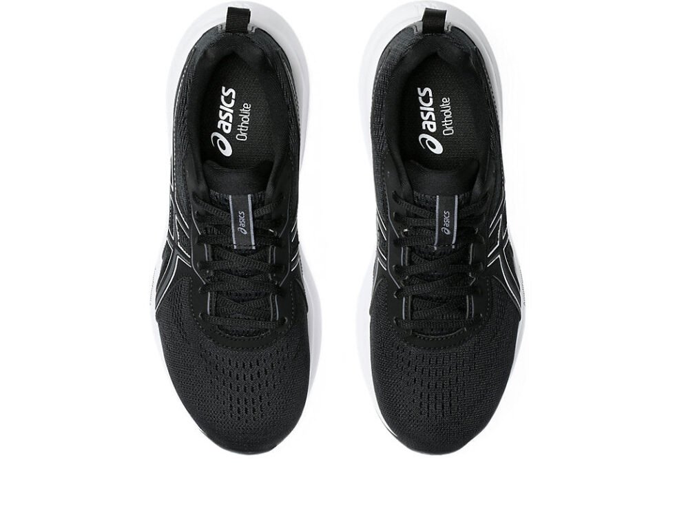 (WMNS) ASICS Gel-Contend 9 Wide 'Black White' 1012B678-002 - Image 6
