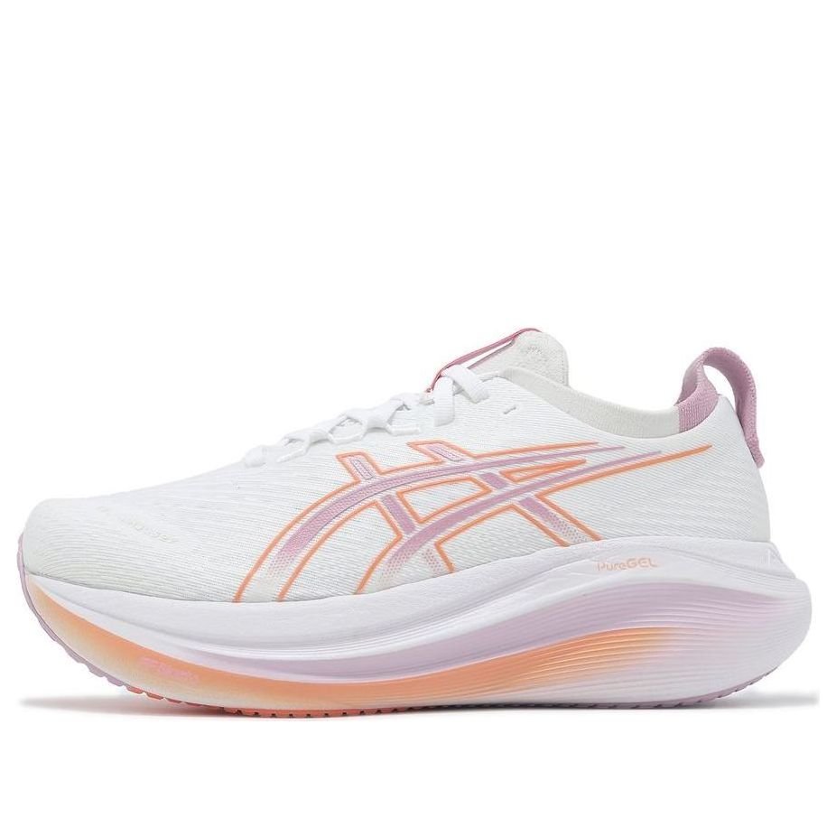 (WMNS) ASICS Gel-Nimbus 27 Wide 'White Light Ube' 1012B752-101