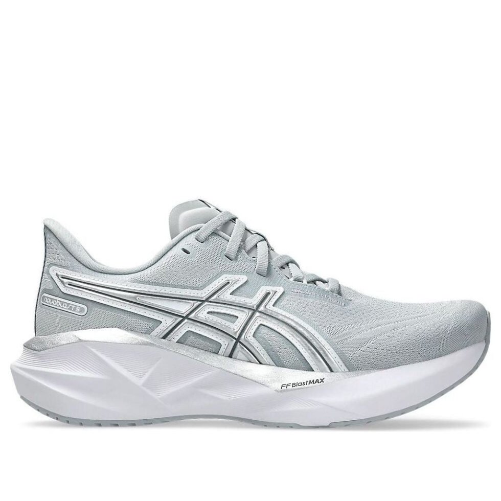 (WMNS) ASICS Novablast 5 ATC 'Piedmont Grey Pure Silver' 1012B990-020 - Image 2