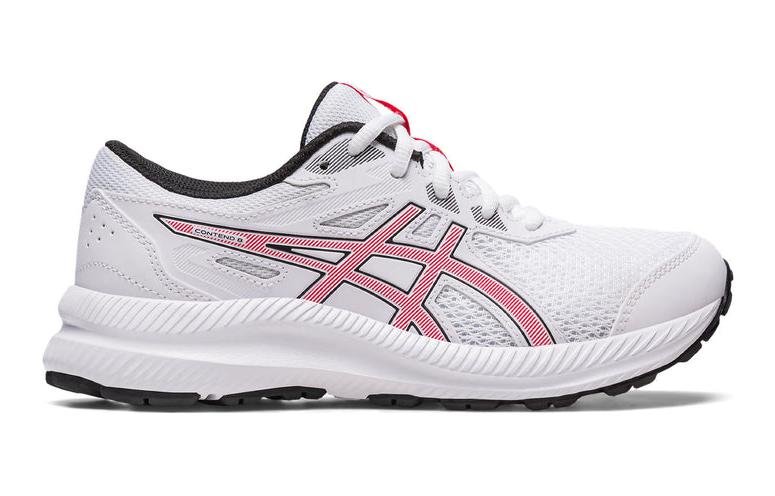 (GS) ASICS Contend 8 'White Electric Red' 1014A259-103 - Image 2