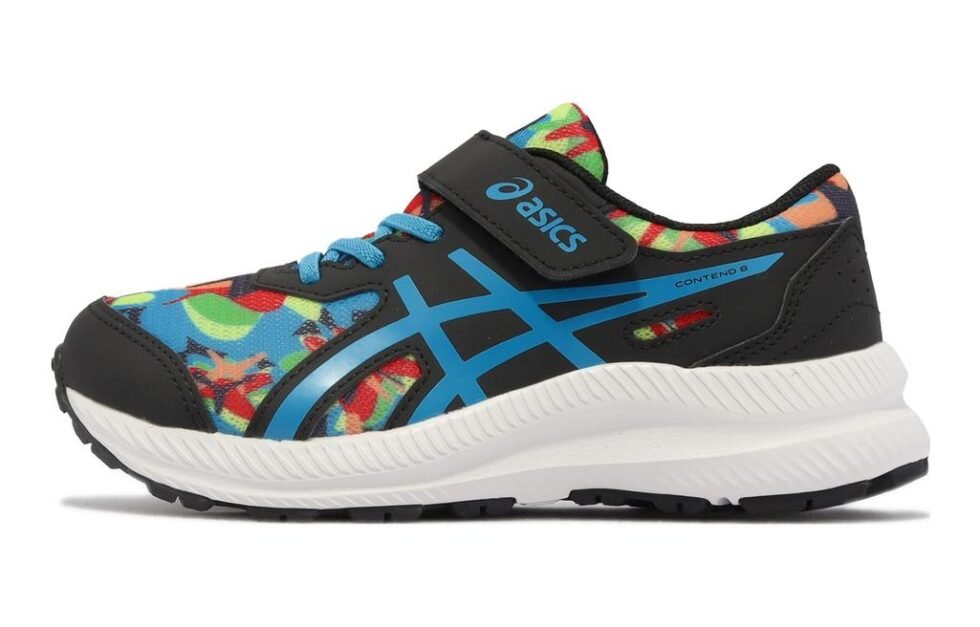 (PS) ASICS Contend 8 'Black Island Blue Camo' 1014A293-003 - Image 2