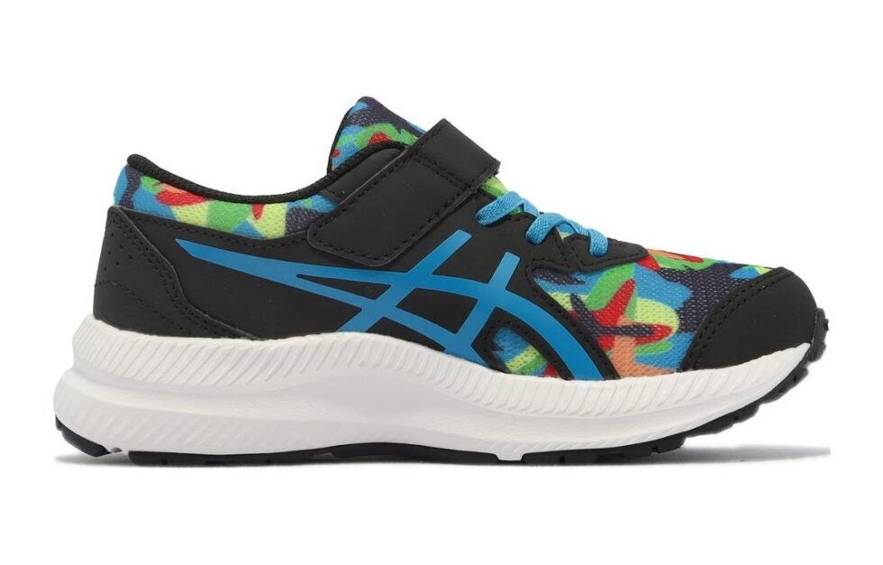 (PS) ASICS Contend 8 'Black Island Blue Camo' 1014A293-003 - Image 3