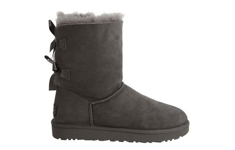 (WMNS) UGG Mini Bailey Bow II Boot Fleece Lined Gray 1016225-GREY - Image 3
