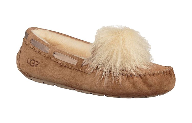 (WMNS) UGG Dakota Pom Pom Slip on Brown 1019015-CHE - Image 3