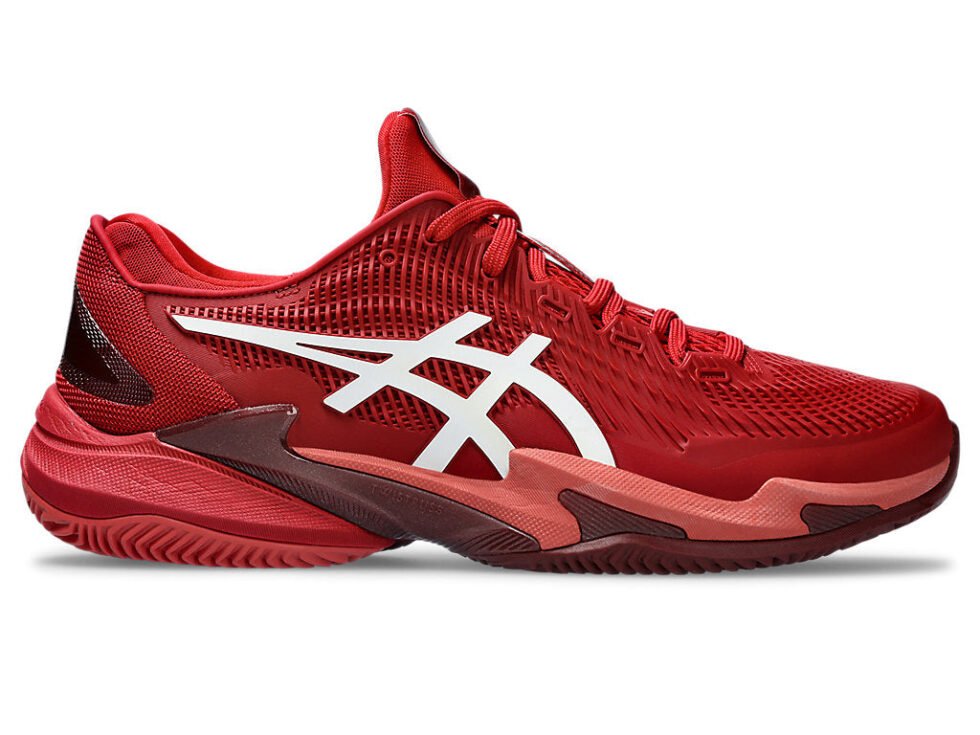 ASICS Court FF 3 Novak Clay 'Cranberry White' 1041A362-962 - Image 2