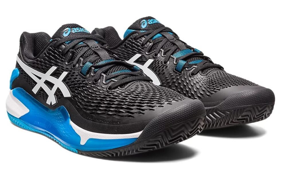 ASICS Gel Resolution 9 Clay 'Black Blue' 1041A375-001 - Image 3