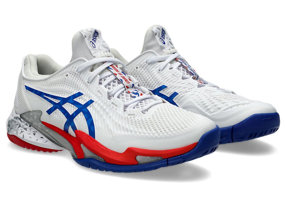 ASICS Court FF 3 Novak 'White Blue Red' 1041A480-100 - Image 3