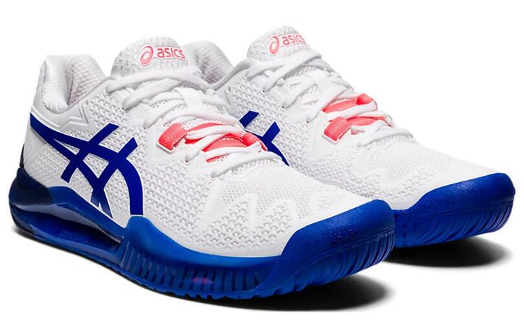 (WMNS) ASICS Gel Resolution 8 'White Lapis Lazuli Blue' 1042A072-107 - Image 3