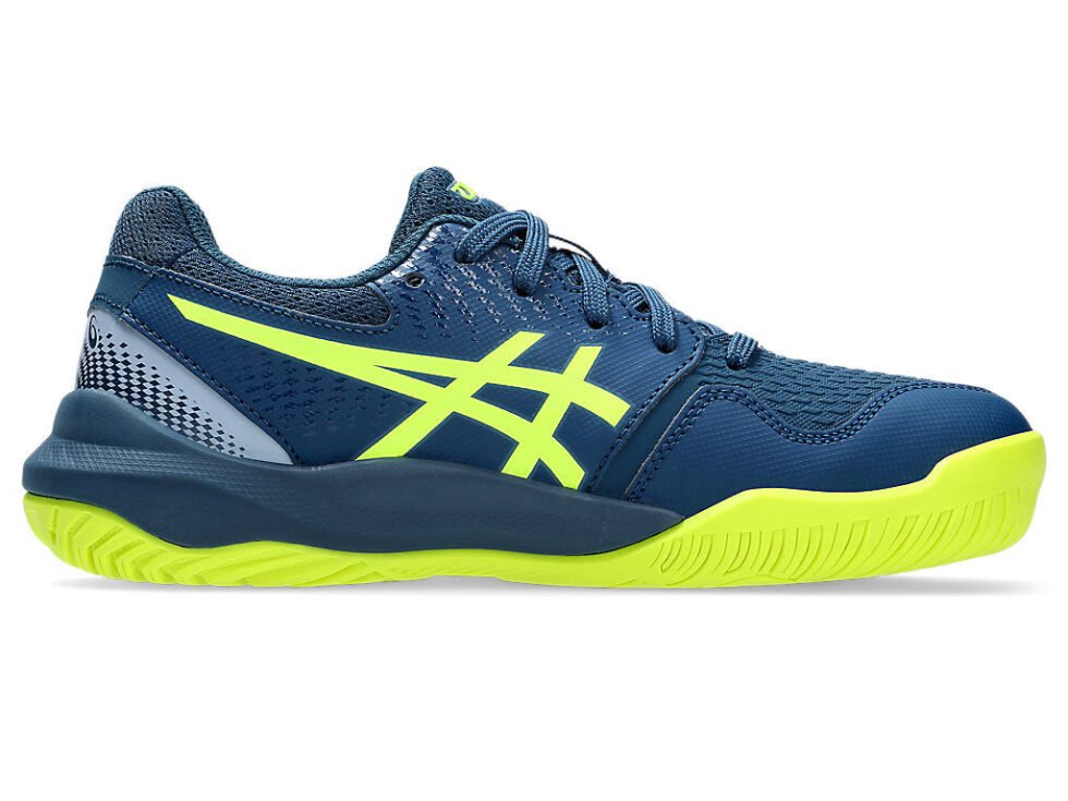 (GS) ASICS Gel-Resolution 9 'Mako Blue Safety Yellow' 1044A067-404 - Image 2