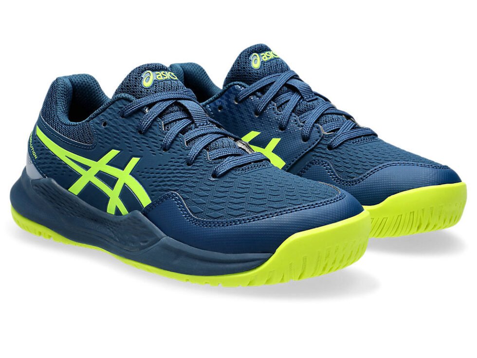 (GS) ASICS Gel-Resolution 9 'Mako Blue Safety Yellow' 1044A067-404 - Image 3