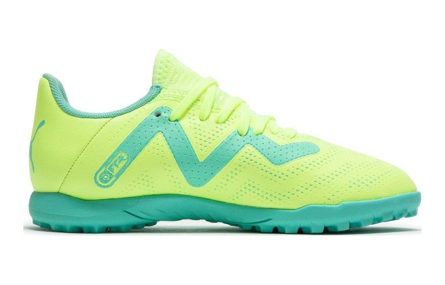 (GS) PUMA Future Play TF Football Boots 'Fluorescent Yellow Aqua' 107202-03 - Image 2