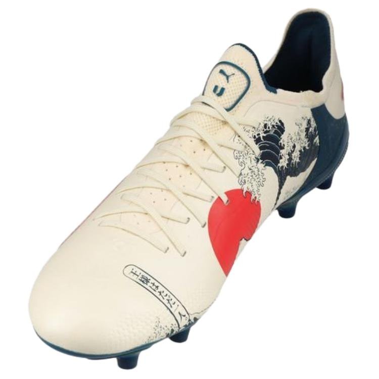 PUMA x Unisport King Ultimate FG 'Cream White Red' 108135-01 - Image 4