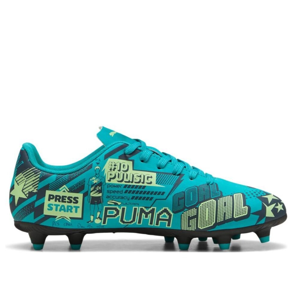 (GS) PUMA Christian Pulisic x Ultra Legacy FG/AG 'Allover Print - Deep Aqua' 108775-03 - Image 2